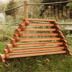 Outdoor Wooden Balance Boards | 8-Piece Eucalyptus Balance Beam Set