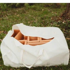 Outdoor Wooden Hollow Blocks | 24-Piece Eucalyptus Building Set