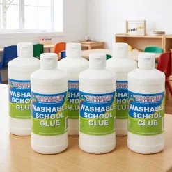 16 oz. Washable White School Glue Bundle | Set of 6 Non-Toxic Craft Glue Bottles