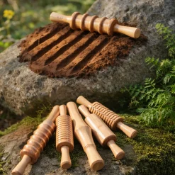 Patterned Wooden Clay Rollers | Set of 6 Sensory & Art Rolling Pins