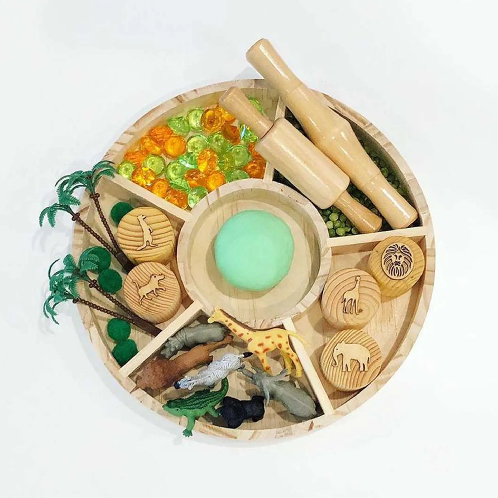 Patterned Wooden Clay Rollers | Set of 6 Sensory & Art Rolling Pins