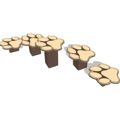 Paw Print Stepping Stools | Playground Balance Pods 5-Piece Set