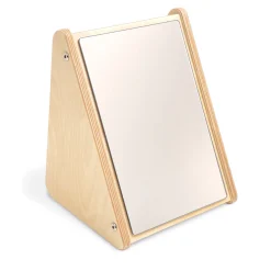 Peek-A-Boo Angled Mirror with Eco-Friendly Wooden Stand