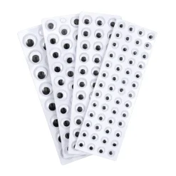 Peel 'N Stick Wiggle Eyes - Black 137 pcs.
