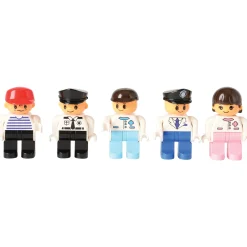People Figurines for Preschool Building Bricks | 20-Piece Posable Community Helper Set