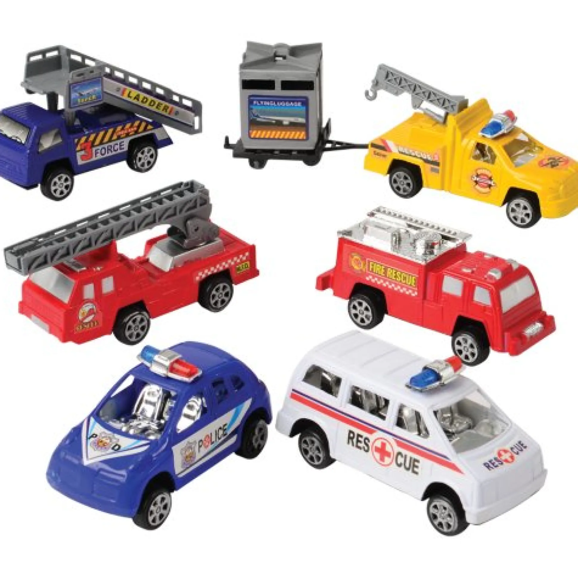24-Piece Airport Playset with Vehicles, Helicopter, Airplane & Accessories