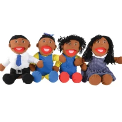 16-Piece Diverse Family Puppet Set | Full-Bodied Open Mouth Puppets