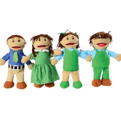 16-Piece Diverse Family Puppet Set | Full-Bodied Open Mouth Puppets