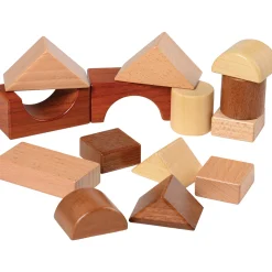 46-Piece Earth, Wind, and Water Nature-Themed Wooden Block Set