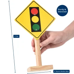 12-Piece Large Wooden International Traffic Sign Set | 11