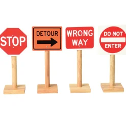 12-Piece Large Wooden International Traffic Sign Set | 11