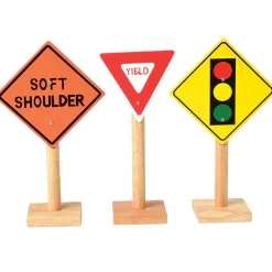 12-Piece Large Wooden International Traffic Sign Set | 11