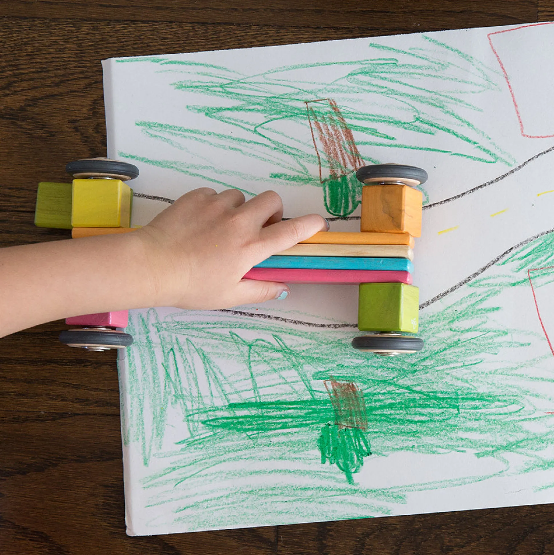 46-Piece Magnetic Wooden Building Set | Eco-Friendly Hardwood Blocks