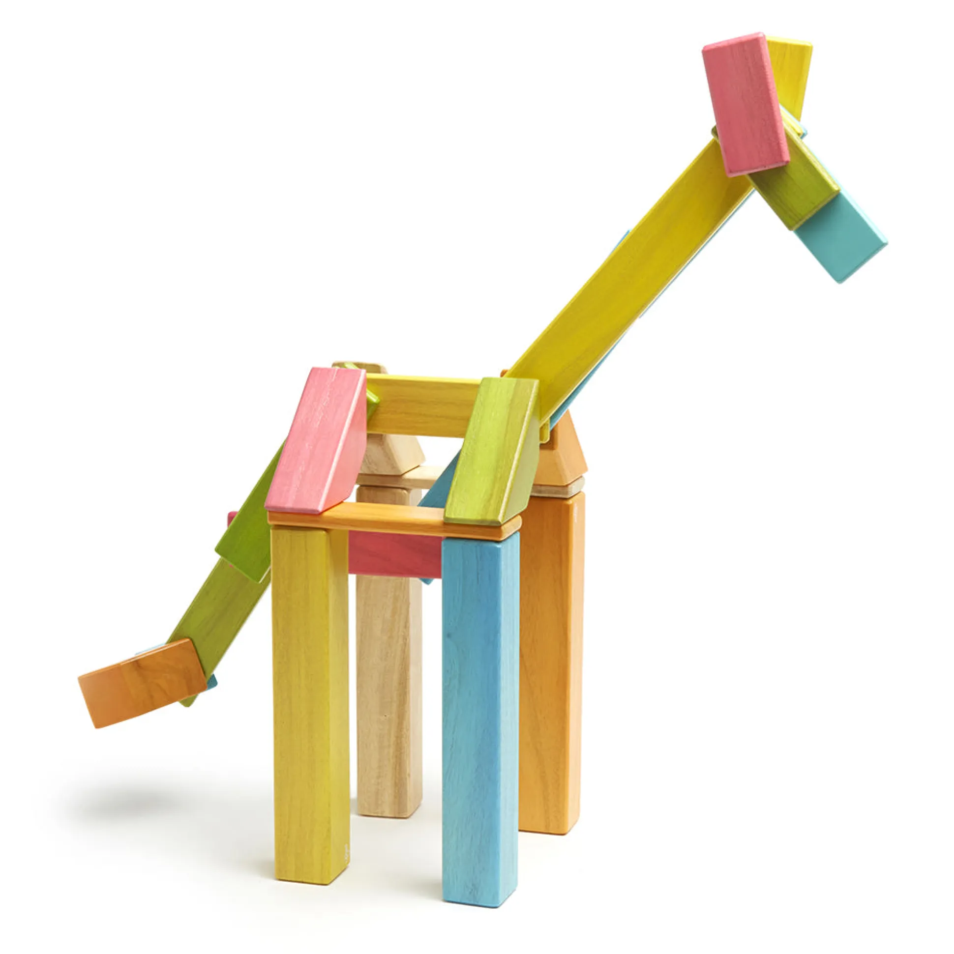 46-Piece Magnetic Wooden Building Set | Eco-Friendly Hardwood Blocks