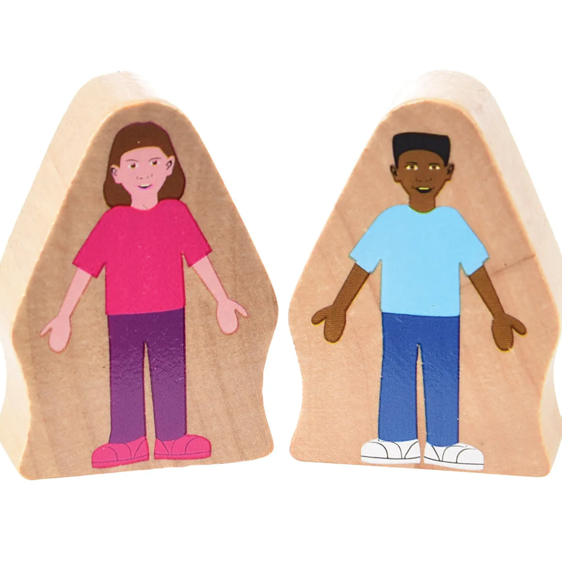 25-Piece Wooden Community Helpers Figures Set | Diverse Block Play People for Preschool Learning