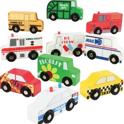 10-Piece Wooden Community Vehicle Set