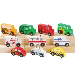 10-Piece Wooden Community Vehicle Set