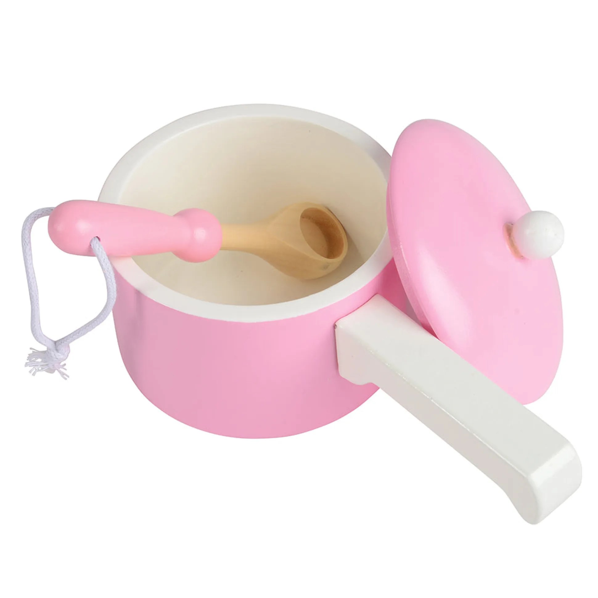 36-Piece Wooden Toy Dishes & Utensils Basics Set | including Pots, Pans