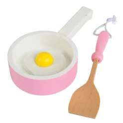 36-Piece Wooden Toy Dishes & Utensils Basics Set | including Pots, Pans