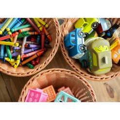 Plastic Wicker Baskets - Set of 9