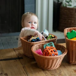 Plastic Wicker Baskets - Set of 9
