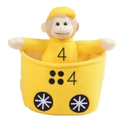 Play and Learn Monkey Train | Color and Number Learning Toy with 5 Soft Monkeys | Bilingual