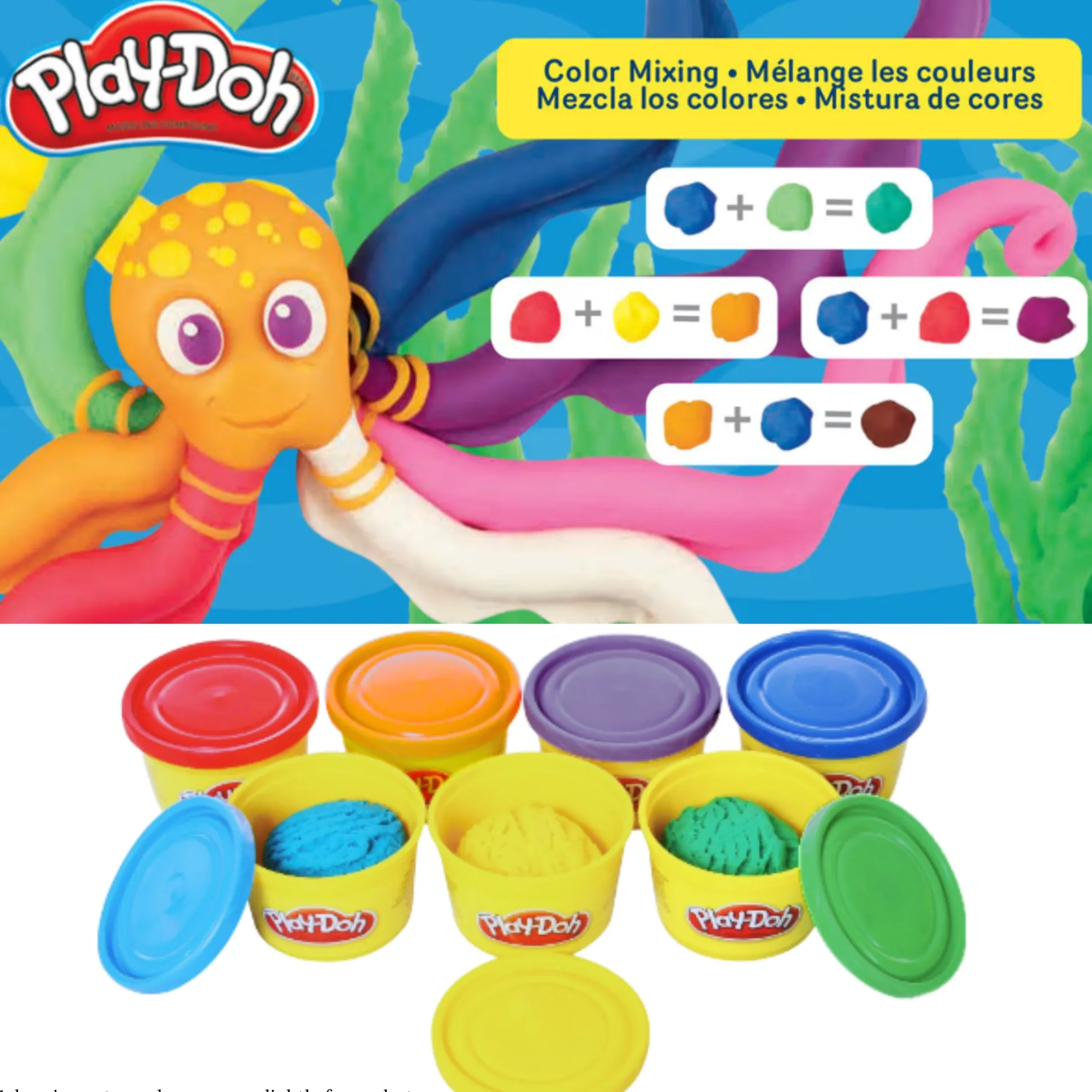Play-Doh Mini Dough Classroom Pack – 10 Individual Tubs for Ages 2+