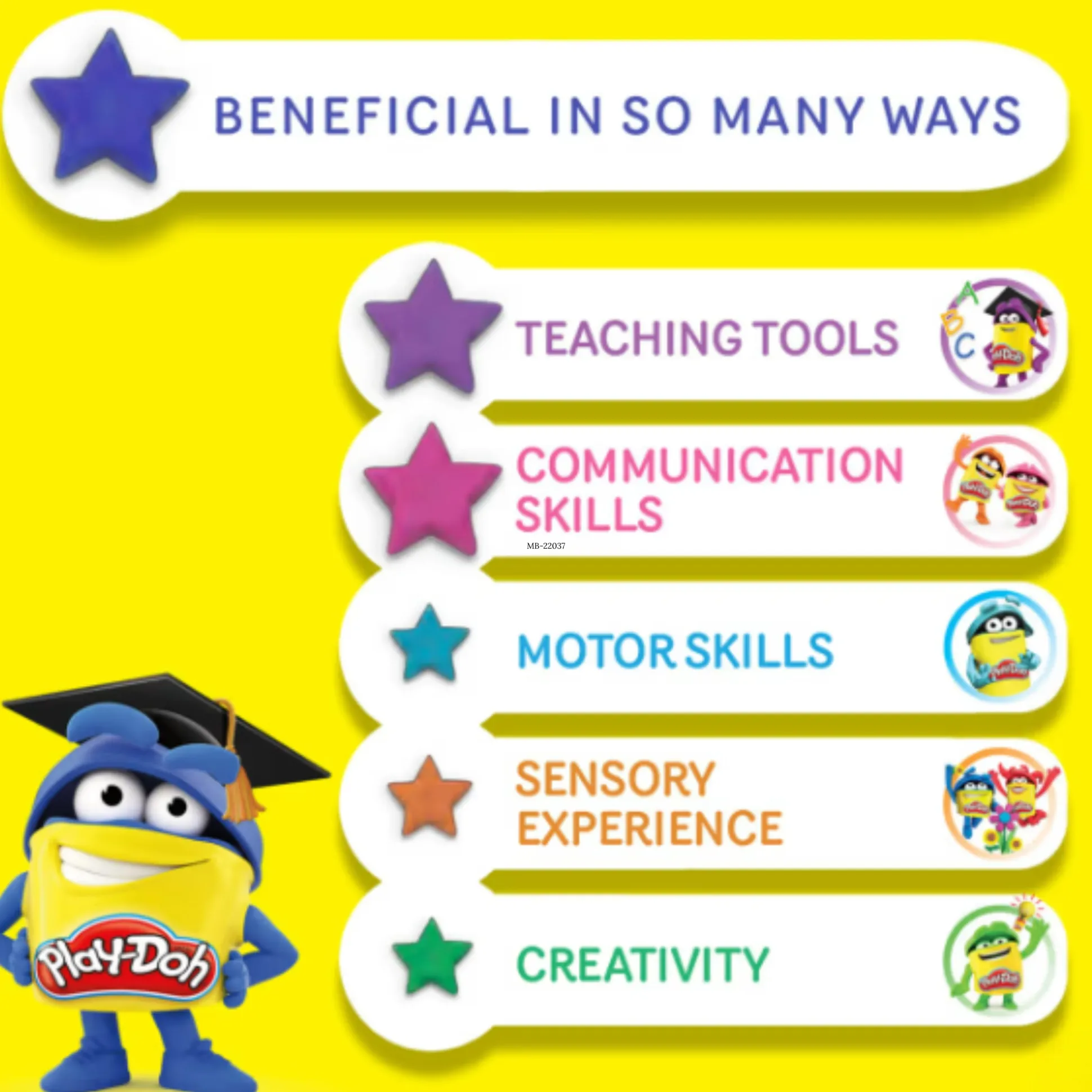 Play-Doh Mini Dough Classroom Pack – 10 Individual Tubs for Ages 2+