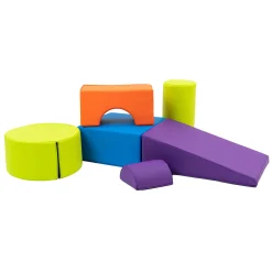 Playtime and Climb Set | 6-Piece Foam Toddler Climber with Slide, Ramp & Seat