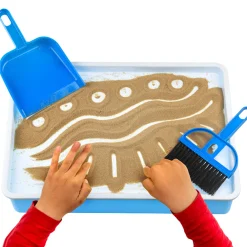 Portable Light Up Sand Table | Illuminated Sensory Play Tray with Included Sand, Tools & USB Charger