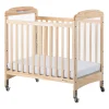 Premium Hardwood See-Thru Crib with Acrylic Panels and Hypoallergenic Mattress