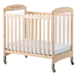 Premium Hardwood See-Thru Crib with Acrylic Panels and Hypoallergenic Mattress