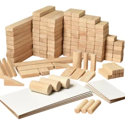 Premium Small School Unit Block Set | 138 Durable Hardwood Blocks