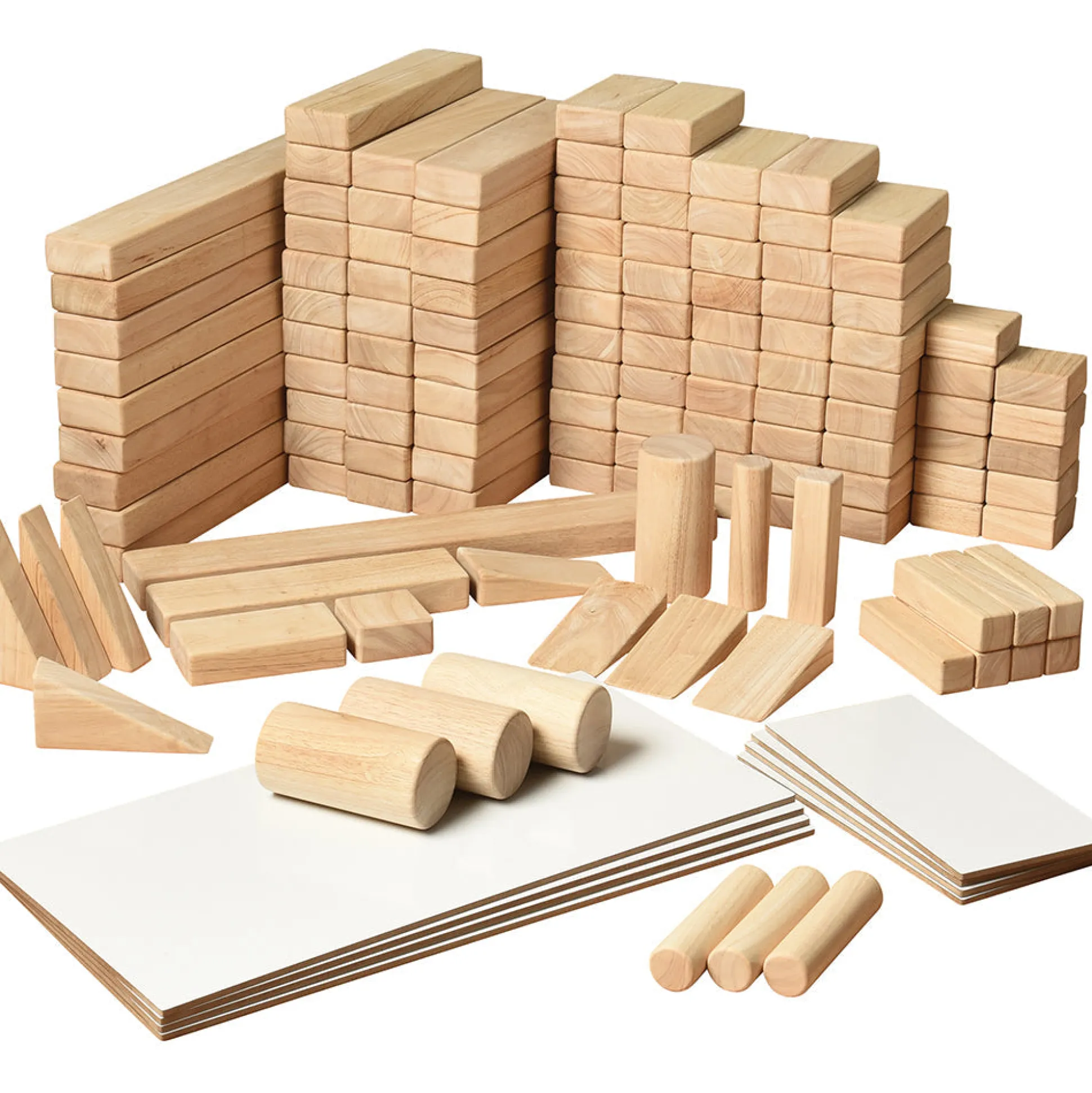 Premium Small School Unit Block Set | 138 Durable Hardwood Blocks