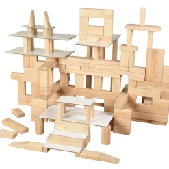 Premium Small School Unit Block Set | 138 Durable Hardwood Blocks