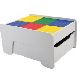 Preschool Building Brick Activity Table with Storage Drawer