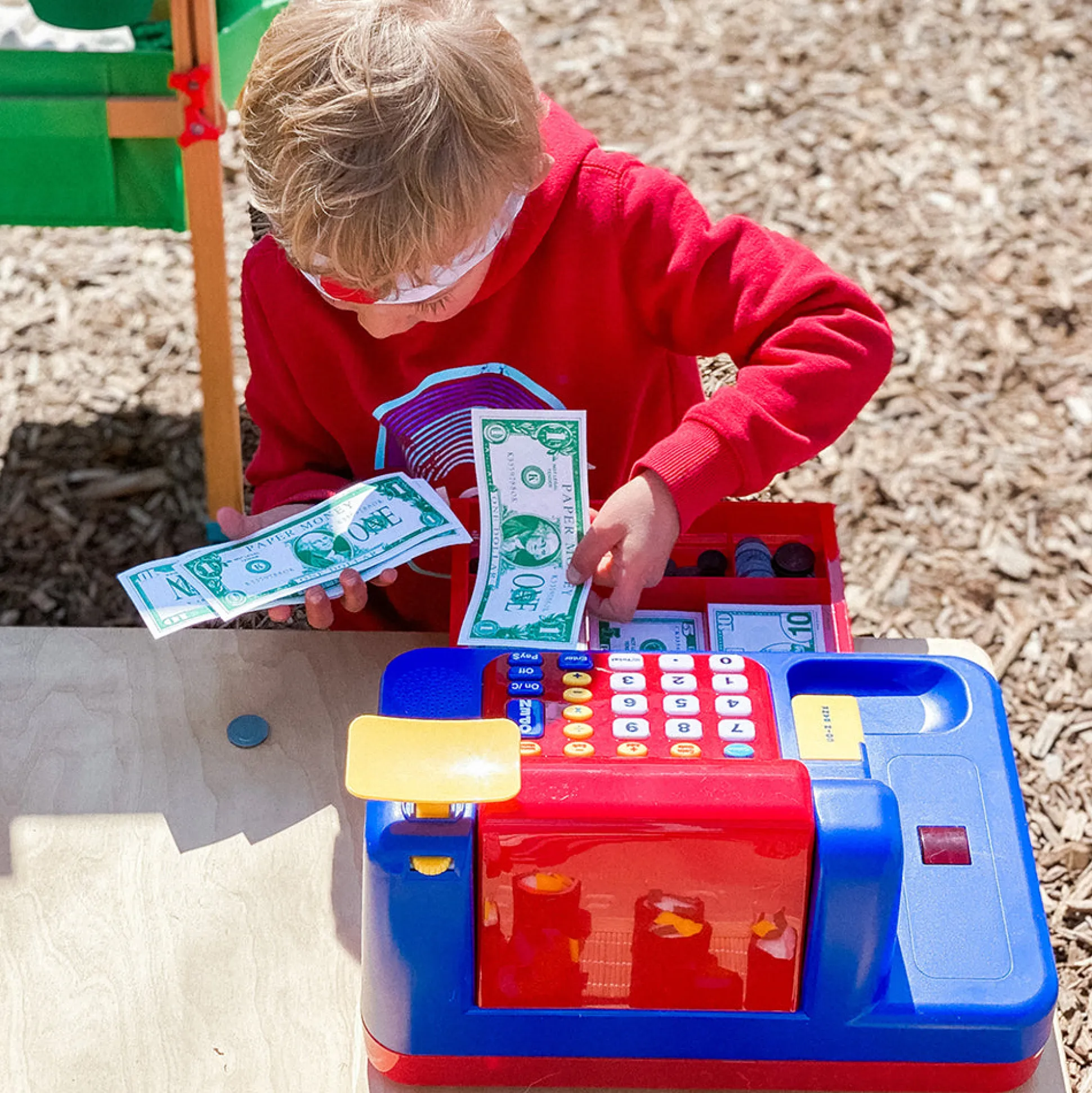 Pretend and Play® Teaching Cash Register | Engaging Money Math Games & Play Money Included