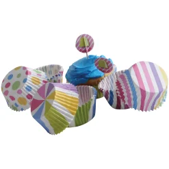 Pretend Baking & Craft Cupcake Liner & Pick Set – 24 Pack