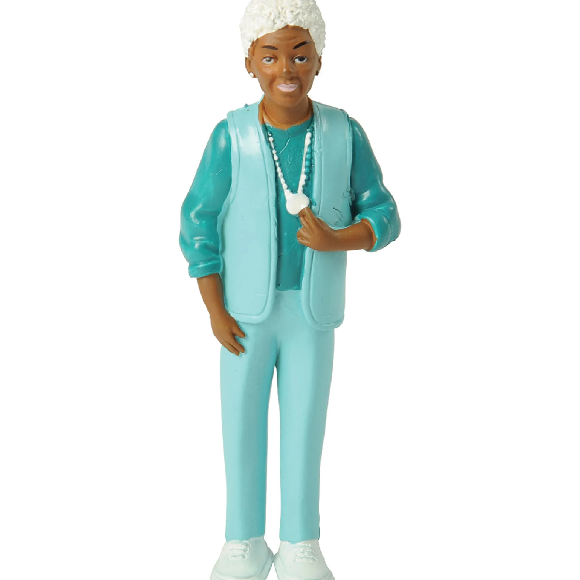 Pretend Play Family African American Grandma Individual Figure