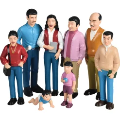 Pretend Play Vinyl Family Figurines | 32 Piece Multicultural Set