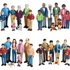 Pretend Play Vinyl Family Figurines | 32 Piece Multicultural Set