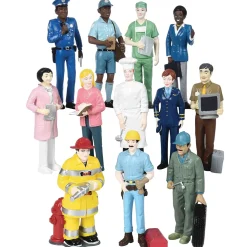 Pretend Professionals Career Figurine Set | 12 Realistic Vinyl Occupation Toys