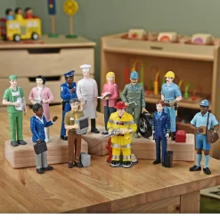 Pretend Professionals Career Figurine Set | 12 Realistic Vinyl Occupation Toys