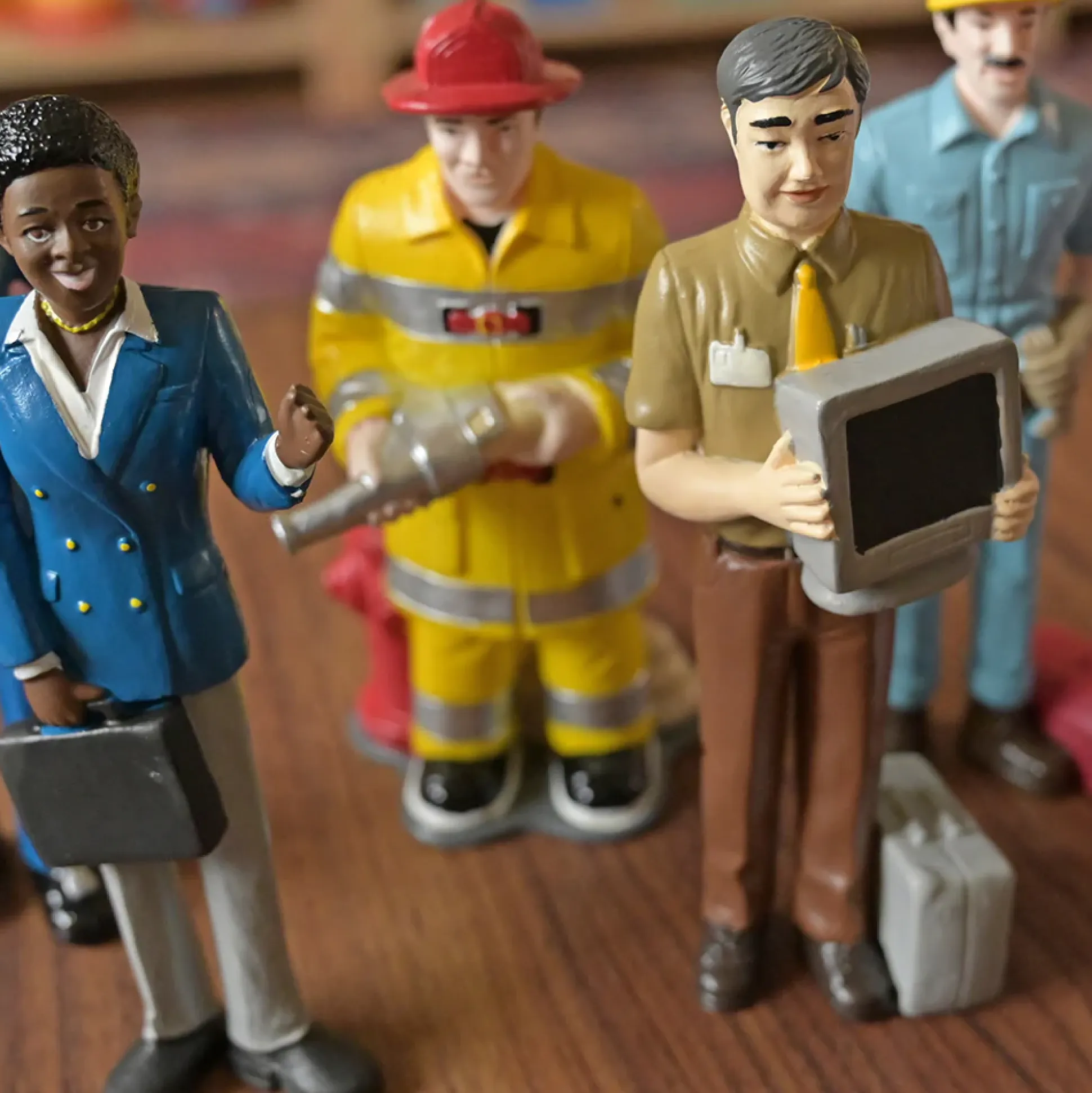 Pretend Professionals Career Figurine Set | 12 Realistic Vinyl Occupation Toys