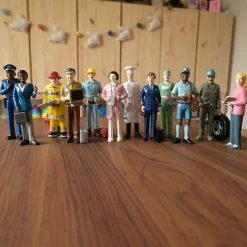 Pretend Professionals Career Figurine Set | 12 Realistic Vinyl Occupation Toys