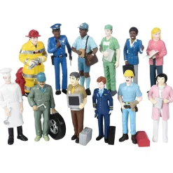 Pretend Professionals Career Figurine Set | 12 Realistic Vinyl Occupation Toys