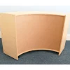 Quarter Circle Birch Classroom Storage Unit with Outer Shelves & Casters | 24" High Curved Organizer