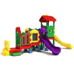 Rainbow Cottage Preschool Playground Structure | Scaled-Down School-Age Elements for Ages 2-5