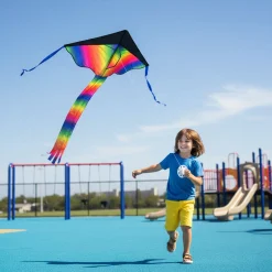 Rainbow Dragon Tail Kite | Easy-Fly Nylon Kite with 41" Wingspan