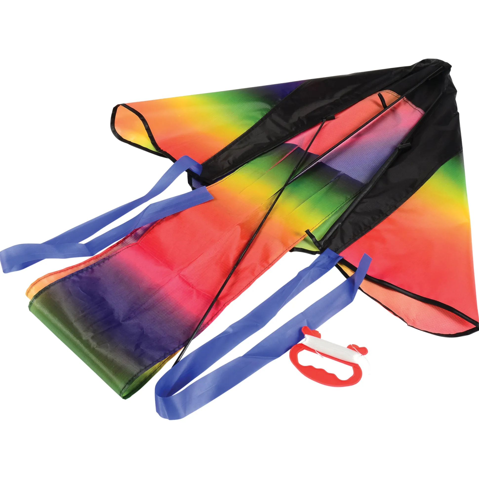 Rainbow Dragon Tail Kite | Easy-Fly Nylon Kite with 41" Wingspan
